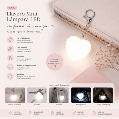 Llavero Corazón LED ✨