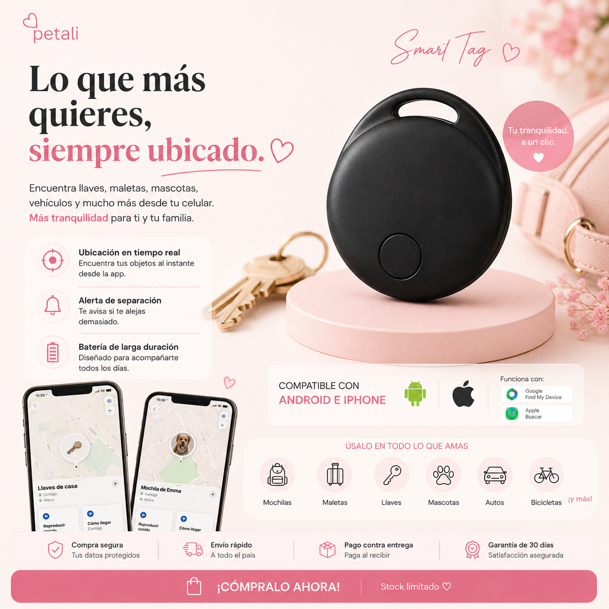 Petali Smart Tag™ | Localizador Inteligente